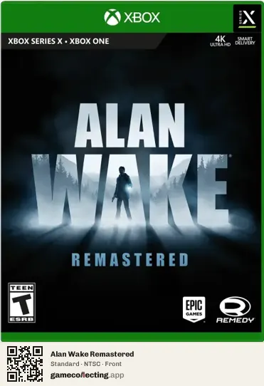 Alan Wake Remastered Xbox One, NTSC box front