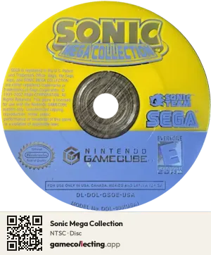 Sonic Mega Collection Nintendo GameCube, NTSC disc