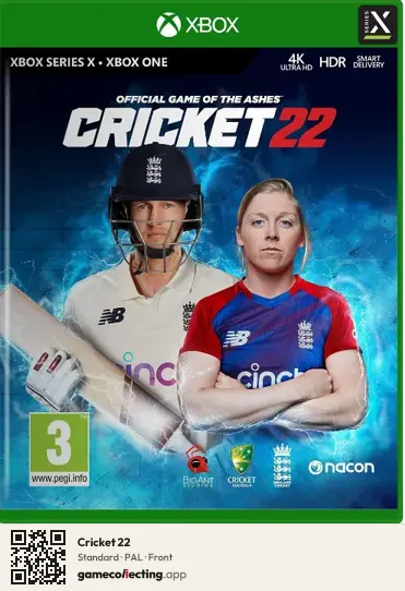 Cricket 22 Xbox Series X, PAL box front