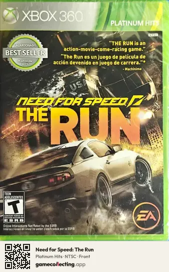 Need for Speed: The Run Xbox 360, NTSC box front