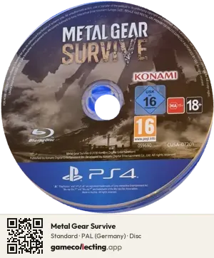 Metal Gear Survive PlayStation 4, PAL disc