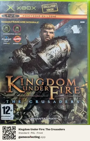 Kingdom Under Fire: The Crusaders Xbox, PAL box front