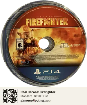 Real Heroes: Firefighter PlayStation 4, NTSC disc