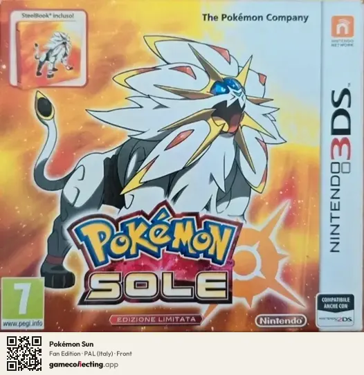 Pokémon Sun Nintendo 3DS, Italy box front