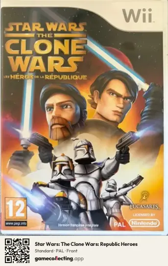 Star Wars: The Clone Wars: Republic Heroes Nintendo Wii, PAL box front