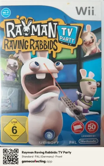 Rayman Raving Rabbids: TV Party Nintendo Wii, Germany box front