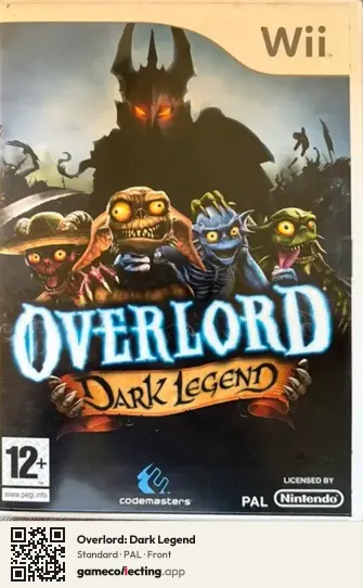 Overlord: Dark Legend Nintendo Wii, PAL box front
