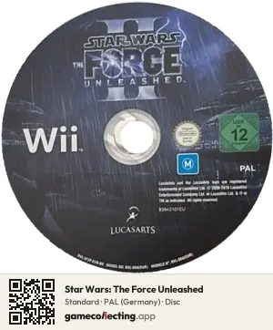 Star Wars: The Force Unleashed Nintendo Wii, PAL disc