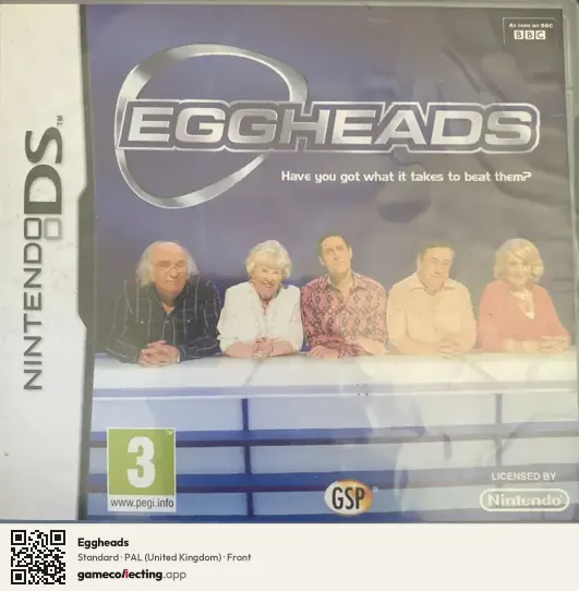 Eggheads Nintendo DS, United Kingdom box front