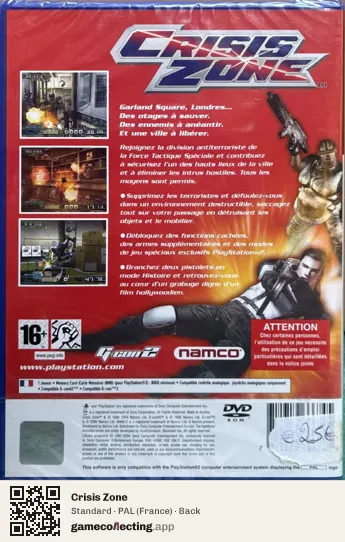 Crisis Zone PlayStation 2, France box back