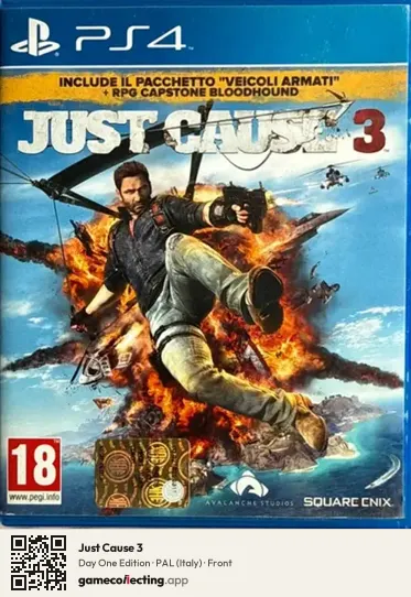 Just Cause 3 PlayStation 4, Italy box front