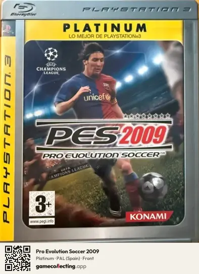 Pro Evolution Soccer 2009 PlayStation 3, Spain box front