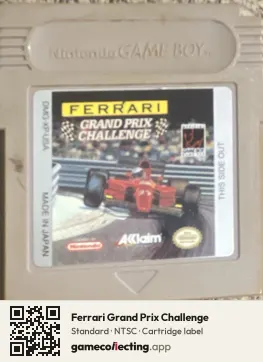 Ferrari Grand Prix Challenge Game Boy, NTSC cartridge label