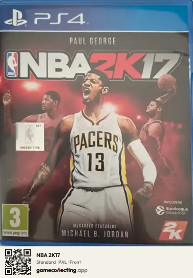NBA 2K17 PlayStation 4, PAL box front