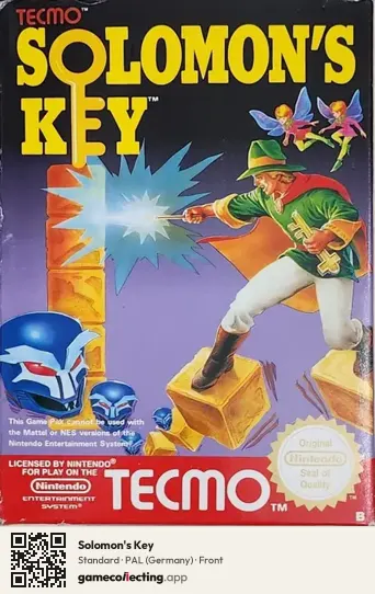 Solomon's Key Nintendo Entertainment System, Germany box front