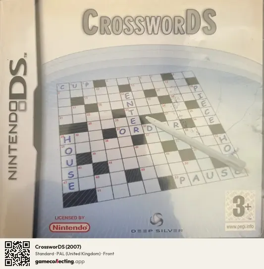 CrossworDS (2007) Nintendo DS, United Kingdom box front