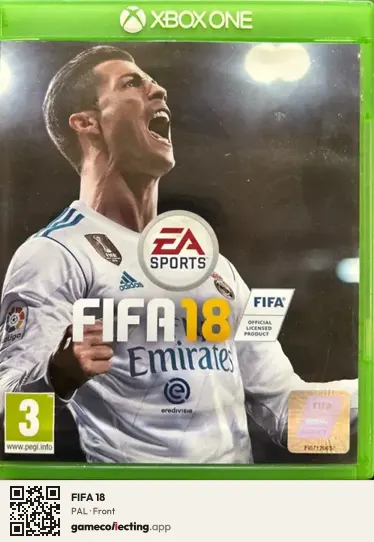 FIFA 18 Xbox One, PAL box front