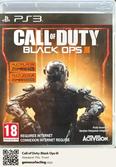 Call of Duty: Black Ops III PlayStation 3, PAL box front