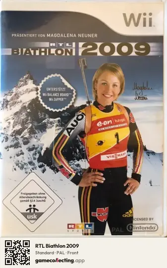 RTL Biathlon 2009 Nintendo Wii, PAL box front