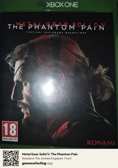 Metal Gear Solid V: The Phantom Pain Xbox One, United Kingdom box front