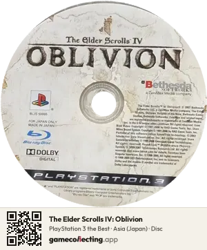 The Elder Scrolls IV: Oblivion PlayStation 3, Asia disc