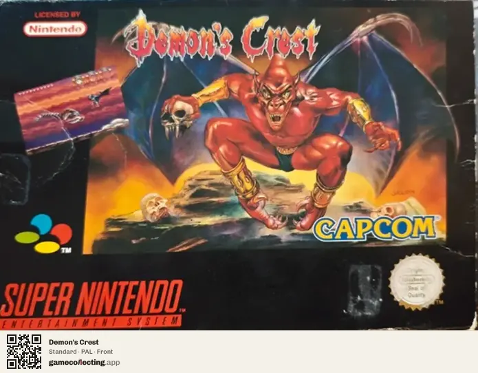 Demon's Crest Super Nintendo Entertainment System, PAL box front
