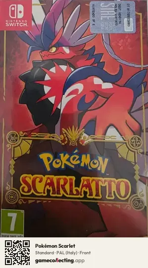 Pokémon Scarlet Nintendo Switch, Italy box front