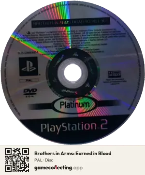 Brothers in Arms: Earned in Blood PlayStation 2, PAL disc