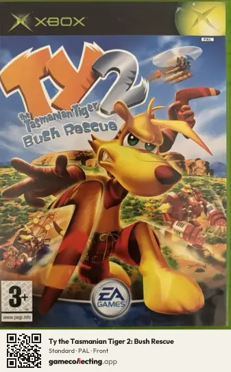 Ty the Tasmanian Tiger 2: Bush Rescue Xbox, PAL box front