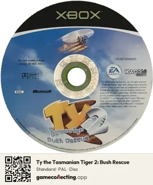 Ty the Tasmanian Tiger 2: Bush Rescue Xbox, PAL disc