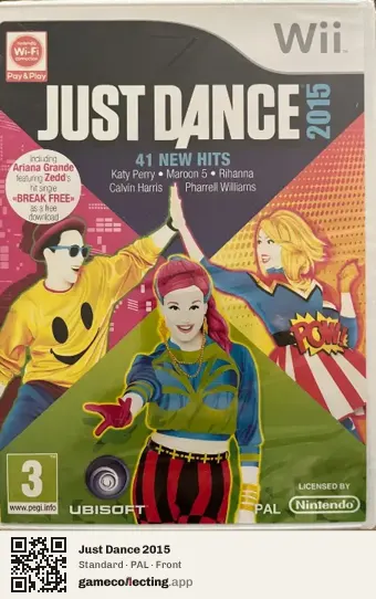 Just Dance 2015 Nintendo Wii, PAL box front