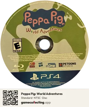 Peppa Pig: World Adventures PlayStation 4, NTSC disc