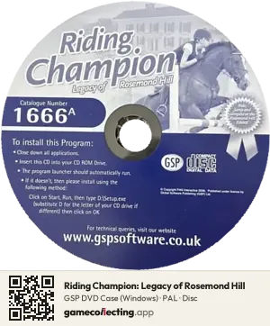 Riding Champion: Legacy of Rosemond Hill Computer, PAL disc