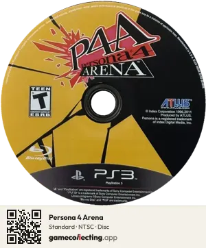 Persona 4 Arena PlayStation 3, NTSC disc