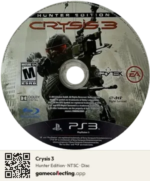 Crysis 3 PlayStation 3, NTSC disc