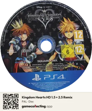 Kingdom Hearts HD 1.5 + 2.5 Remix PlayStation 4, PAL disc
