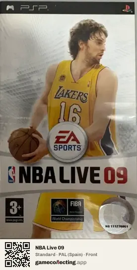 NBA Live 09 PlayStation Portable, Spain box front