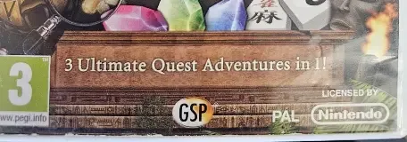 Jewel Quest Trilogy, the PEGI square on its front