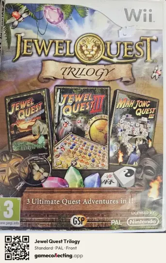 Jewel Quest Trilogy Nintendo Wii, PAL box front
