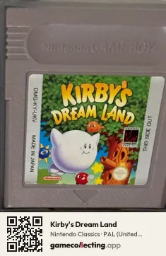 Kirby's Dream Land Game Boy, PAL cartridge label