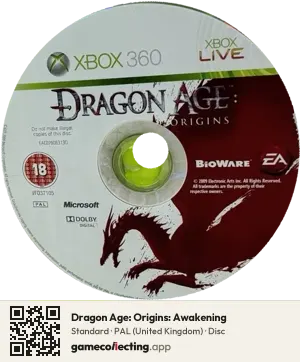 Dragon Age: Origins: Awakening Xbox 360, PAL disc