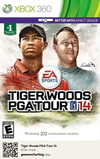 Tiger Woods PGA Tour 14 Xbox 360, NTSC box front
