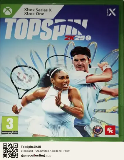 TopSpin 2K25 Xbox Series X, United Kingdom box front