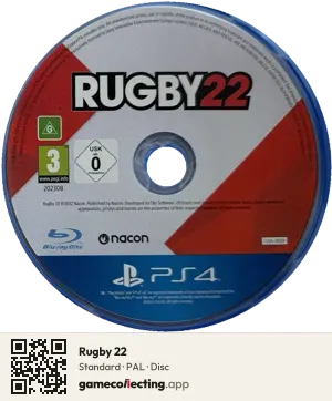 Rugby 22 PlayStation 4, PAL disc