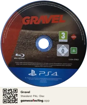 Gravel PlayStation 4, PAL disc