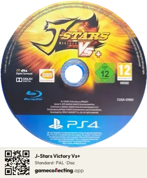 J-Stars Victory Vs+ PlayStation 4, PAL disc