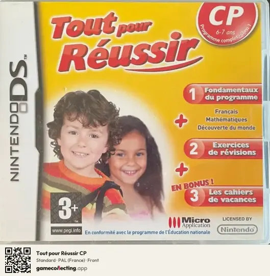 Tout pour Réussir CP Nintendo DS, France box front