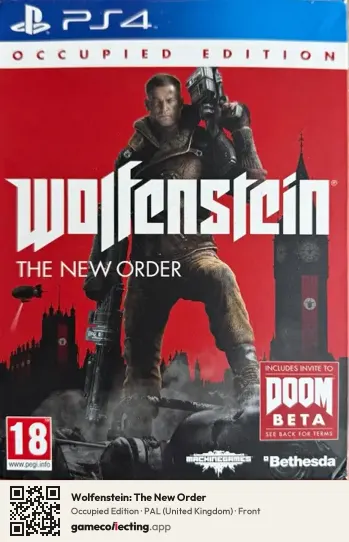 Wolfenstein: The New Order PlayStation 4, United Kingdom box front