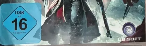 Assassin's Creed Rogue, the USK square on its front