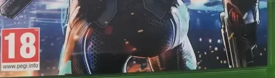 Crackdown 3, the PEGI square on its front